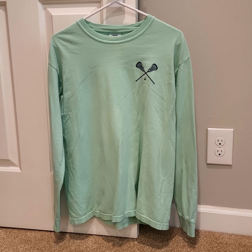 Womens Long Sleeve Light Green Lacrosse Long Sleeve Tee